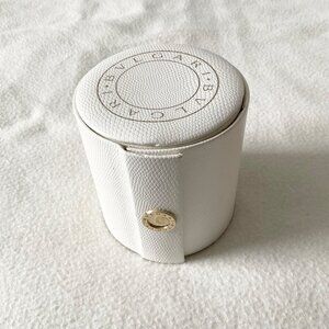 BVLGARI white PU 3 tires jewelry organizer case
